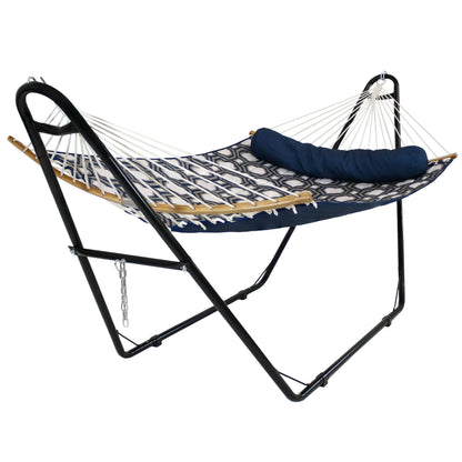 Sunnydaze Universal Double Hammock Stand Only - 550-Pound Capacity - Heavy-Duty Hammock Stand for Outside - Fits 9 to 14 Foot Hammocks - Black