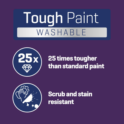 Johnstone's - Washable Paint - Pure Brilliant White - Matt Finish - Emulsion Paint - Highly Durable - Stain Resistant - Non Toxic & Low Odour - 12m2 Coverage per Litre - 2.5L