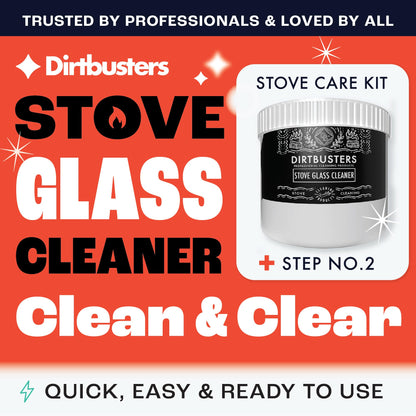 Dirtbusters Stove Glass Cleaner, Powerful Pro Cleaning Paste For All Log Burner, Stove & Fireplace Window & Glass (500g)
