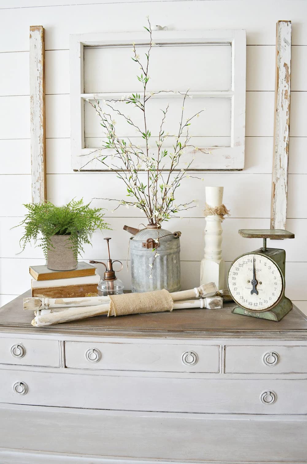 Briful Small Fake Plant Potted Plants Artificial Decor Plastic Asparagus Ferns Plant Faux Plants in Pots for Home Living Room Bedroom Desk Shelf Farmhouse Decoration