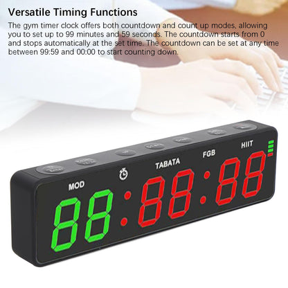 Decumeby Gym Timer, 12/24H Portable Gym Clock, Workout Interval Timer with Countdown/up & Stopwatch, Magnetic Fitness Digital for Home Garage Boxing