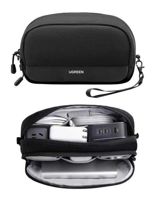 UGREEN Electronics Organizer Travel Case Bag Multifunctional Organizer Carrying Case for Cables, Cord, SD Card, Earbuds, Charger, USB Adapter, Electronic Accessories Medium Size