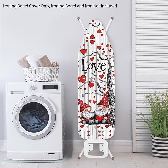 Gnome Ironing Board Cover Love Heart Ironing Board Pad Protective Cover