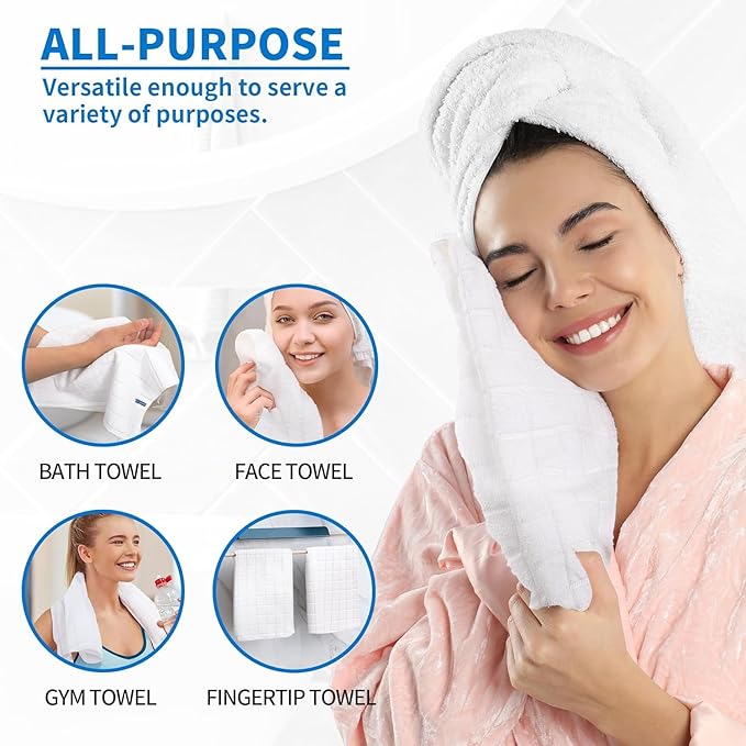 HOMERHYME Hand Towels for Bathroom, 24 Pack 25''*15'' Microfiber Bath Hand