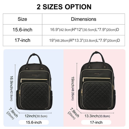 LOVEVOOK Laptop Backpack Women 15.6 Inch, Backpacks Womens, Rucksack Bag for School College Work Travel University, Ladies Lightweight Commuter Bags with USB Charging Port, Black