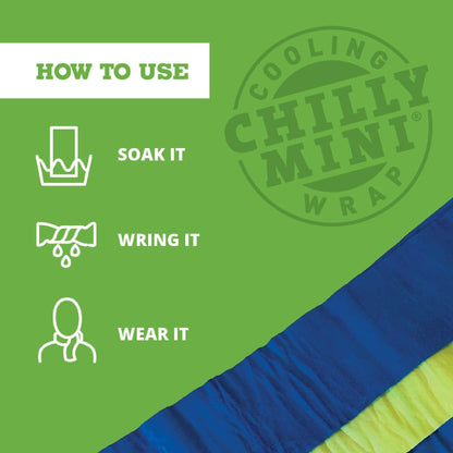 FROGG TOGGS Chilly Mini Cooling Neck Towel, Lime - 6 Pack, 29"x3"