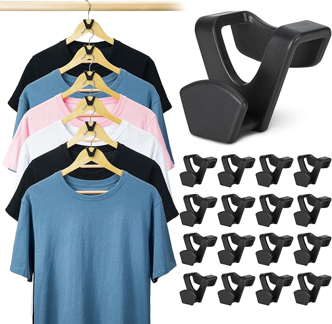Smartor Clothes Hanger Connector Hooks 120 Pack, Closet Storage and