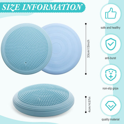 Libima 2 Pcs Wobble Cushion Wiggle Seat Flexible Sensory Seating Balance Disc Board for Men Women Physical Exercise Improving Posture Home Office(Blue)