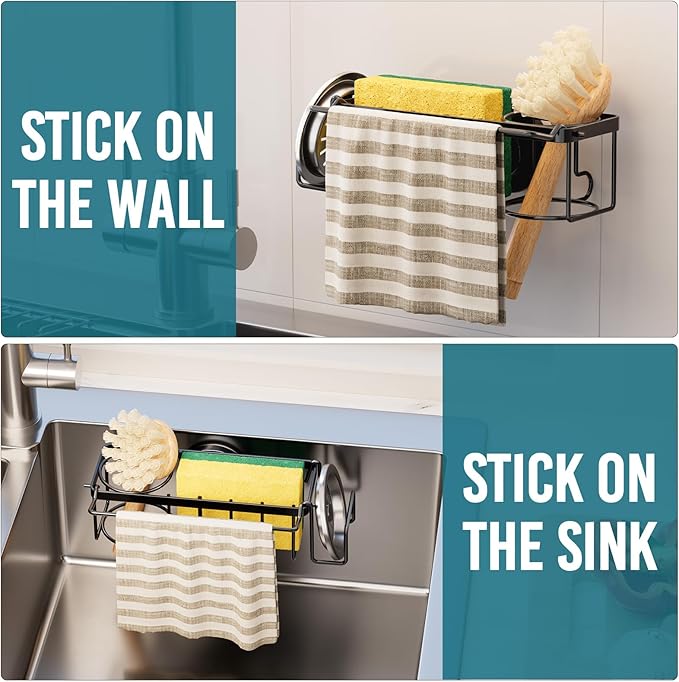 TAILI 4-in-1 Sponge Holder for Kitchen Sink