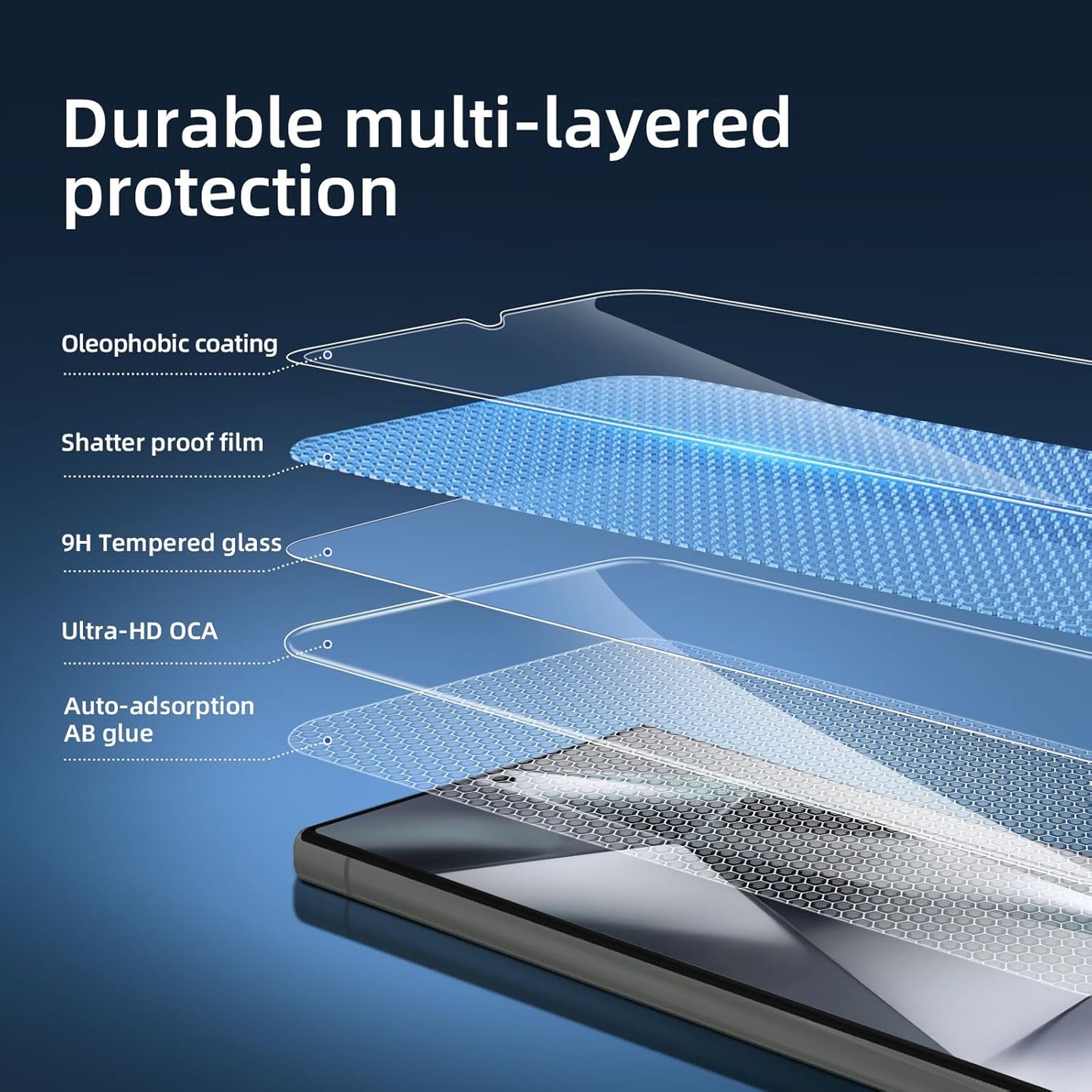 NEW'C 3 Pack Designed for Samsung Galaxy S24 Ultra Screen Protecto, (No for S24/S24 Plus), Tempered Glass, Case Friendly Scratch-proof, Bubble Free, Ultra Resistant