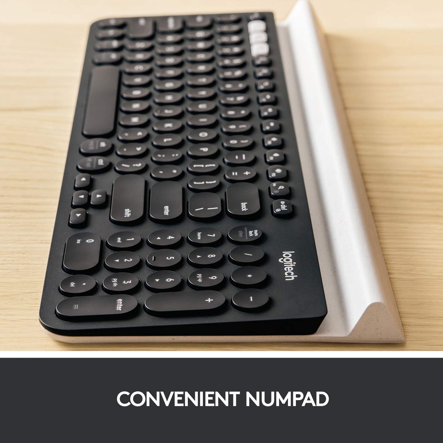 Logitech K780 Multi-Device Wireless Keyboard for Computer, Phone and Tablet – Logitech FLOW Cross-Computer Control Compatible – Speckles