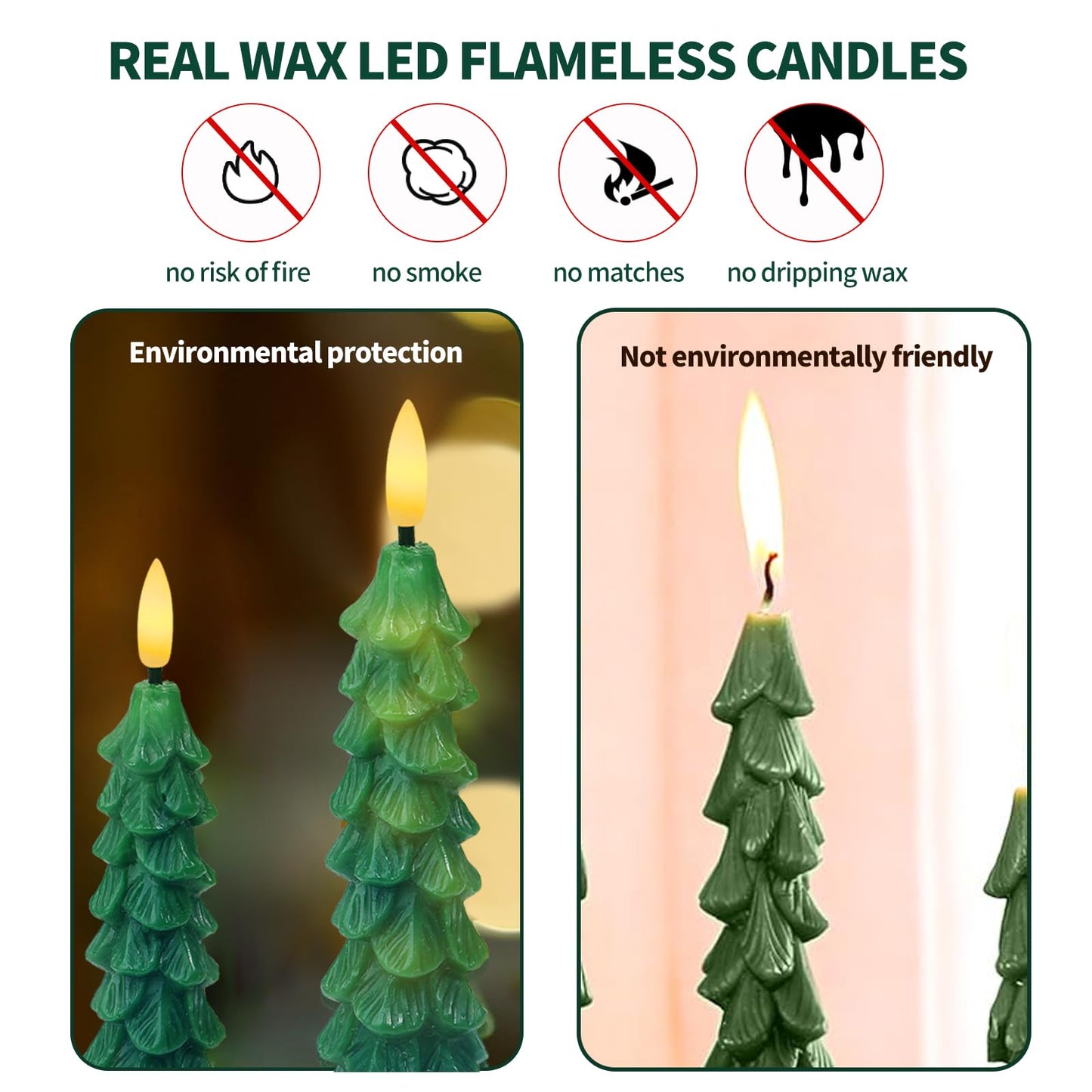 XingsLight LED Flameless Taper Candles with Remote & Timer – 12 Pack Battery Operated Christmas Window Candles, Warm White Flickering Light, Safe Realistic Flame for Holiday Table & Home Décor
