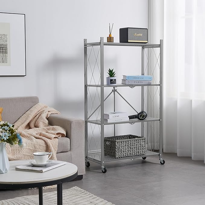 BRIAN & DANY 4-Tier Foldable Storage Shelves