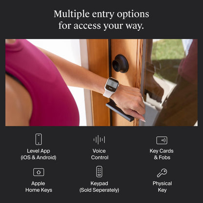 Level Lock+ (Matter) Smart Lock - World's Smallest, Most Advanced Matter-Over-Thread Deadbolt Plus Apple Home Key - Keyless and Remote Access via Apple, Alexa, Google Home, SmartThings (Satin Nickel)