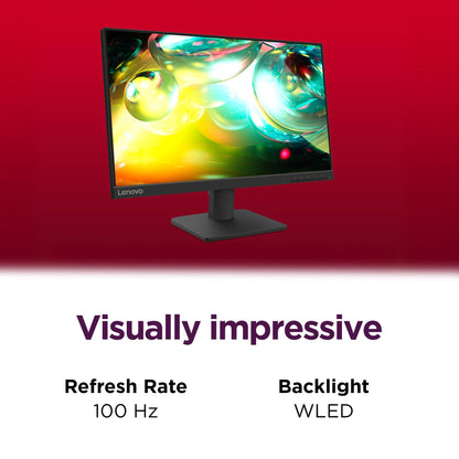 Lenovo L22e-40 Monitor, 21.45” FullHD Resolution, 250 nits Brightness, 75Hz Refresh Rate, AMD FreeSync, HDMI and VGA Ports, Tilt-Adjustable Stand, Natural Low Blue Light, Cloud Grey