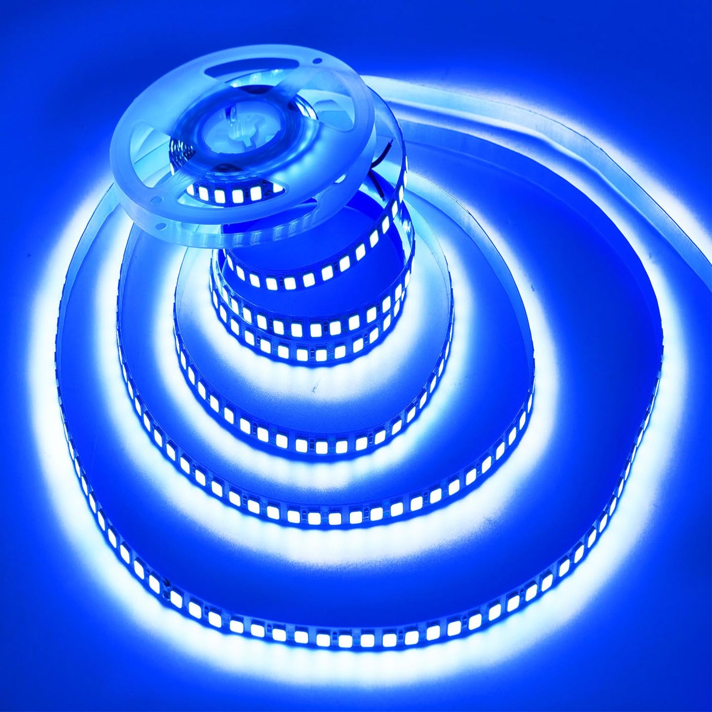 HAASHADA LED Strip Lights, DC12V 5m/16.4ft Dimmable SMD 5730 (5630 Upgraded) Super Bright 600LEDs 28000LM LED Ribbon Lights Strip Non-Waterproof, 2 Times Brighter Than 3528, Blue