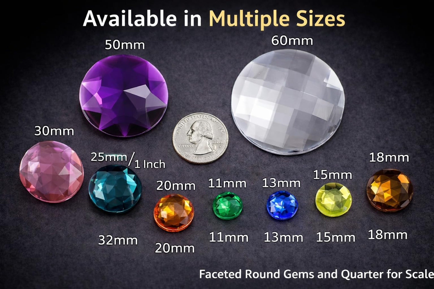 Allstarco 50mm Extra Large Flat Back Round Acrylic Rhinestones Plastic Circle Gems for Costume Making Cosplay Jewels Pro Grade Embelishments - 4 Pieces (Blue Aquamarine H122)
