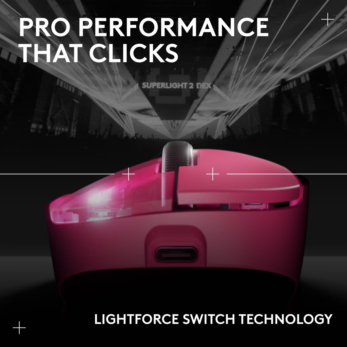 Logitech G PRO X SUPERLIGHT 2 Wireless Gaming Mouse, 60g Pro-Grade with 5 Programmable Buttons, 44k DPI Sensor, 8kHz Report Rate, USB-C Charging for PC/Mac - Black