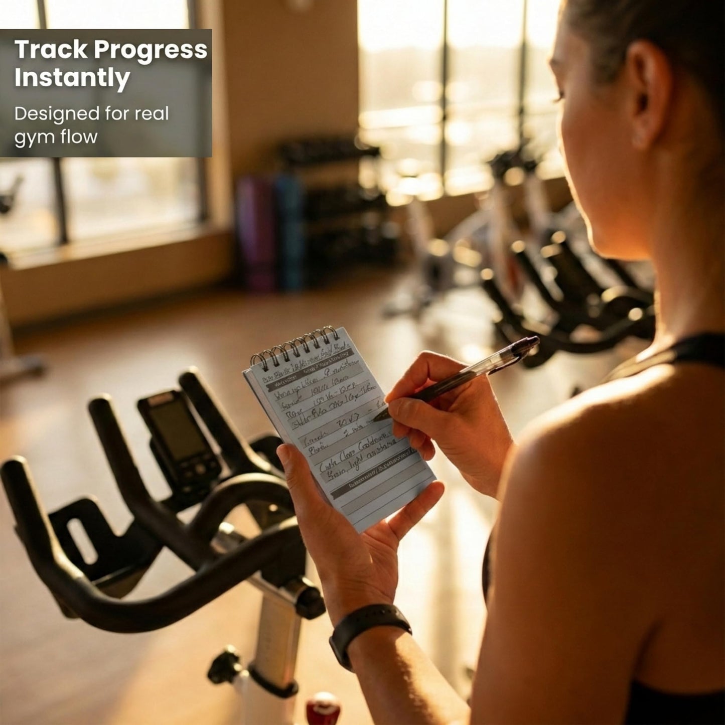 Field Equipt Gym Workout Journal & Fitness Tracker 4 Pack, Handheld Workout Log Book for Women & Men - Ideal for Weightlifting, Cardio, Athletes & Coaches On the Go (Blue)