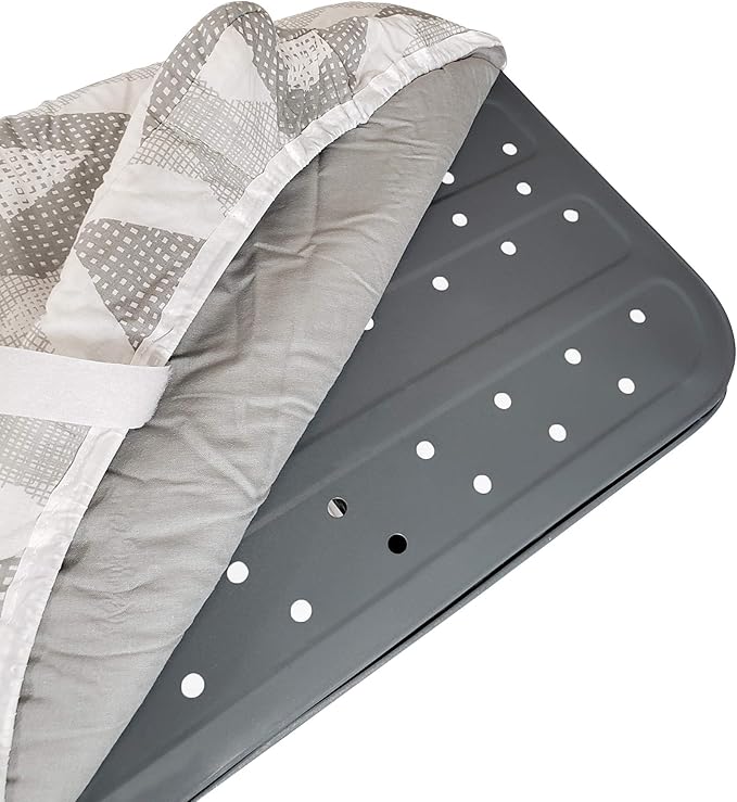 HOMZ Premium Standard Width Ironing Board Cover and Pad, Light Blue Solid