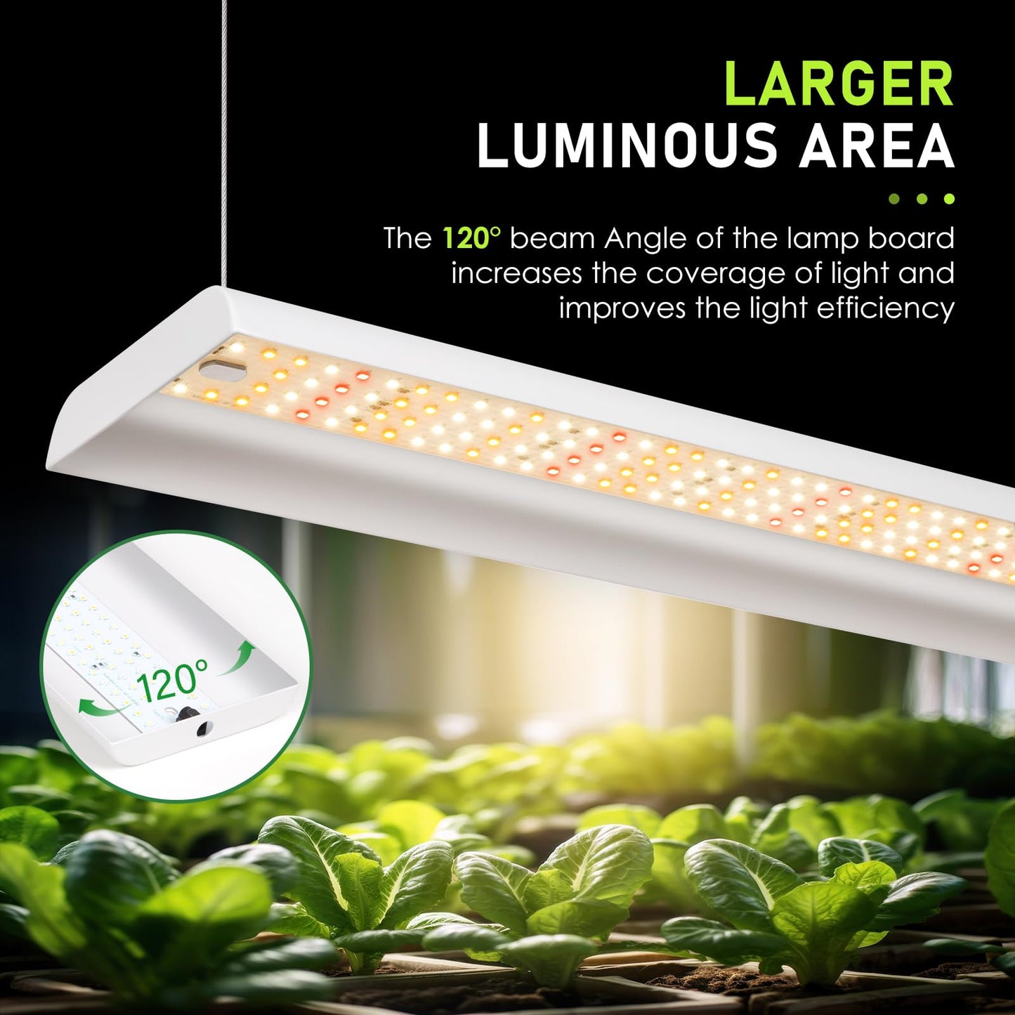 FOXGARDEN 39in Upgrade LED Grow Lights, 3.3FT Full Spectrum Hanging Plant Light, 392 LEDs Plant Growing Lamp for Indoor Plants with 4/8/12H Timer, 6 Dimmable Levels for Seed Starting Vegetables Bloom