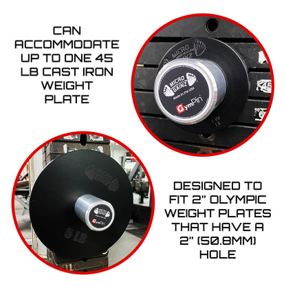 Micro Gainz GymPin Weight Stack Extender Pin for Cable Machine & Home Gym, Designed for Weight Lifting & Strength Training Allowing Additional Olympic Weight Plates, Made in The USA (Size 3/8")