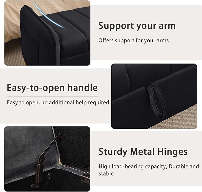 End of Bed Storage Bench, Storage Ottoman Bench