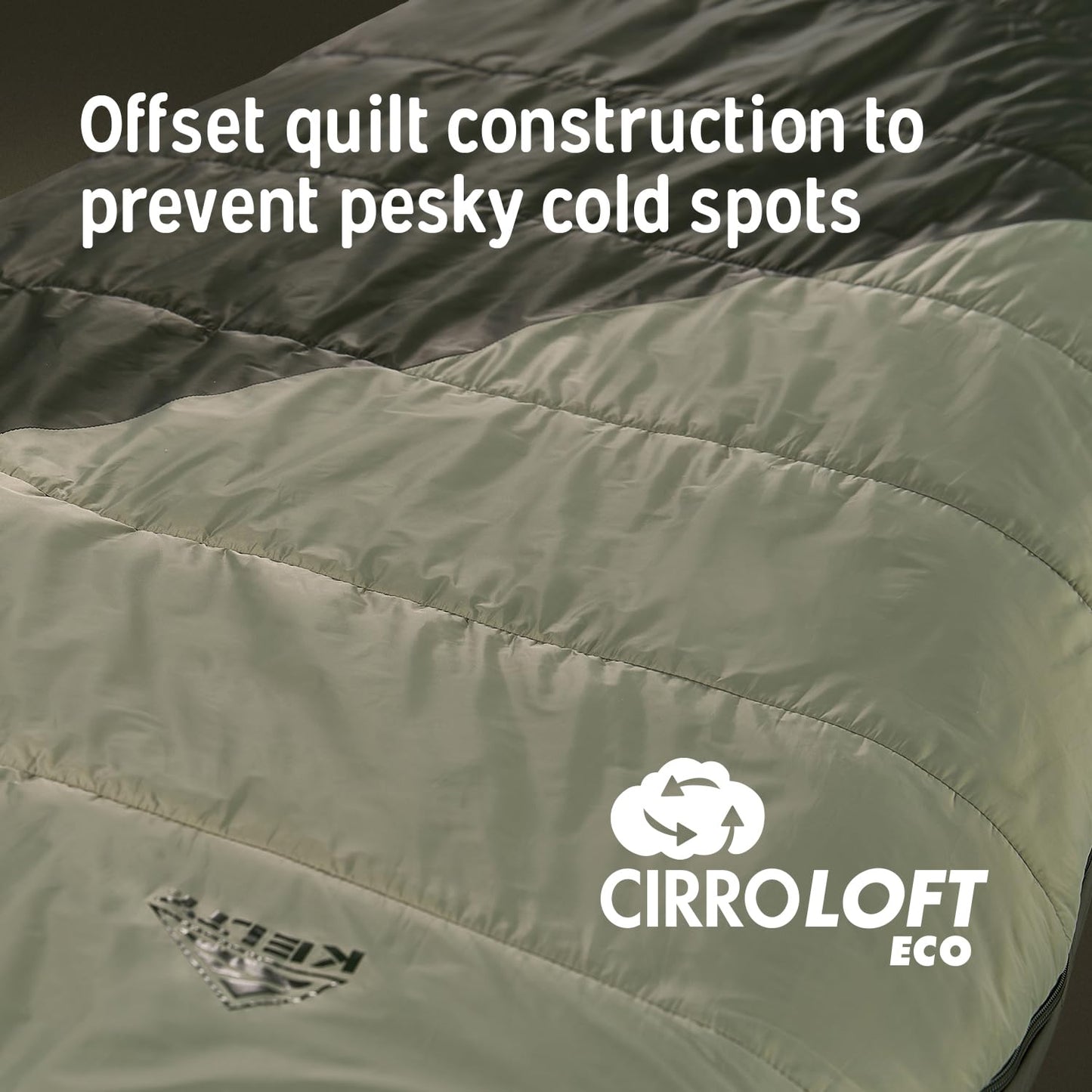 Kelty Cosmic Synthetic Fill 40 Degree Backpacking Sleeping Bag with Compression Straps, Compact and Lightweight (Long (2025))