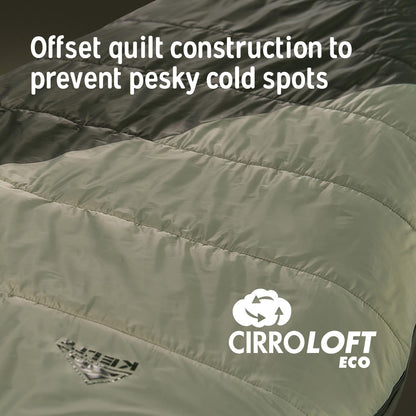 Kelty Cosmic Synthetic Fill 40 Degree Backpacking Sleeping Bag with Compression Straps, Compact and Lightweight (Long (2025))