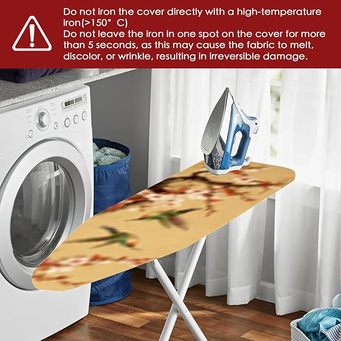 Nuxovilar Hummingbird & Plum Blossom Ironing Board Cover, 15 * 54inch, Fit Most