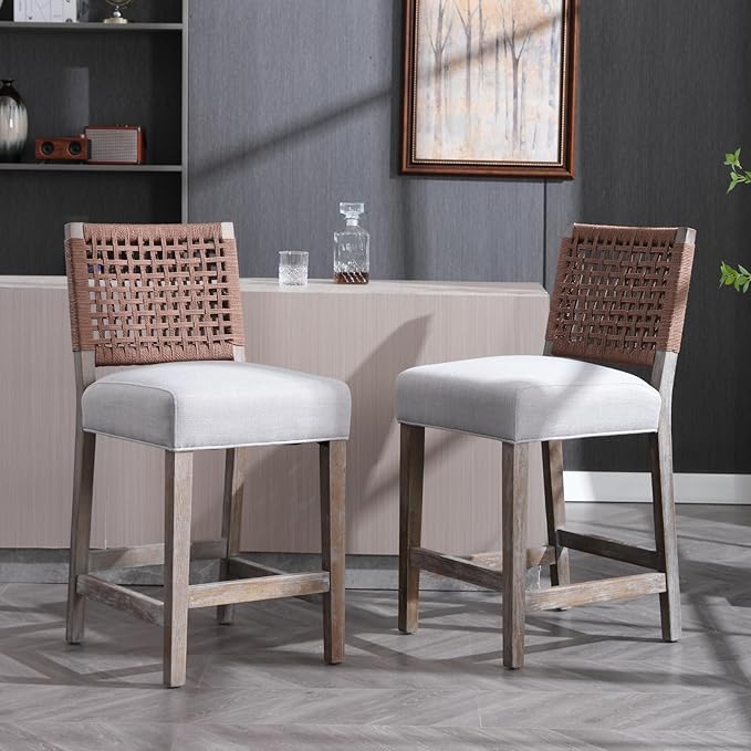27" Rustic Counter Height Bar Stools