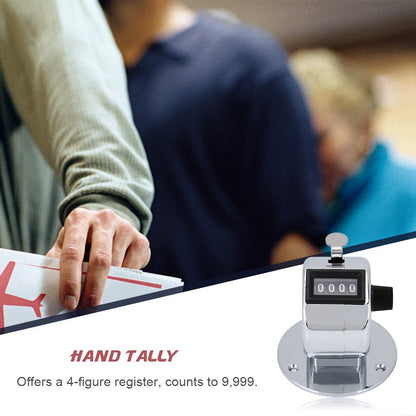 Bnineteenteam 2pcs Hand Tally Counters, 4 Digit Mechanical Palm Counter Handheld Number Click Counter Tally Clicker Counter for Sports Games Golf Judgment, Timing, Step -by -Step Appliances