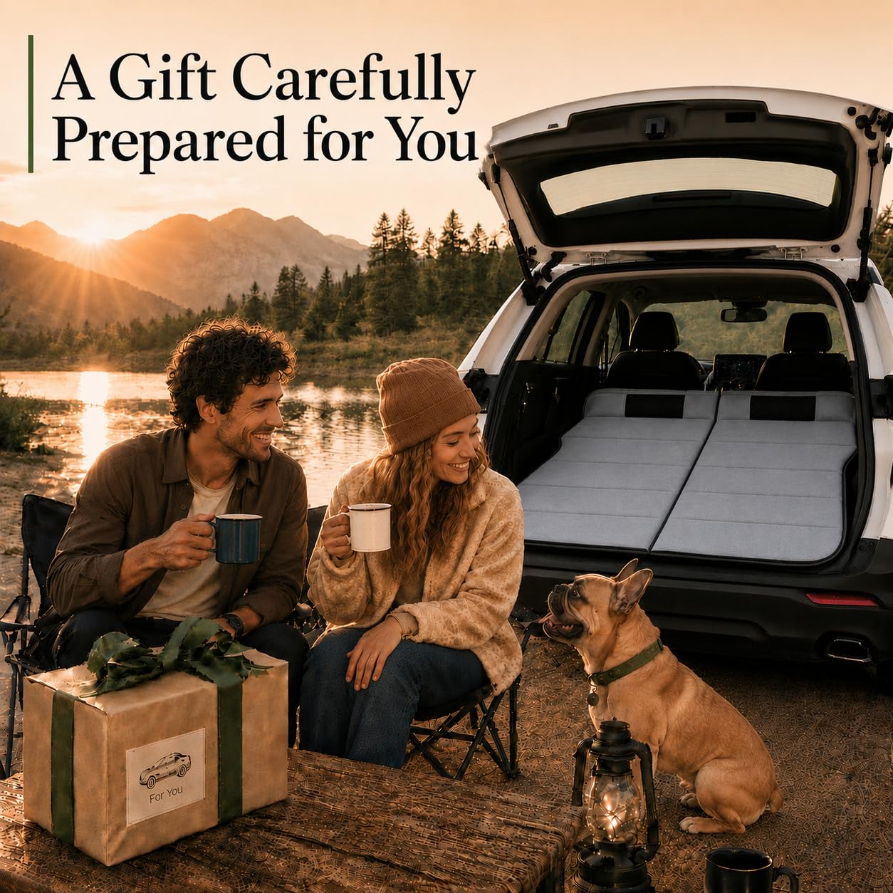 MGRFTOX Car Mattress Non-Inflatable Car Camping Mattress, Foldable Trunk Sleeping Pad with Split Design, Portable Car Bed for Road Trips, Camping, Travel, for Ford Bronco Sport，for Ford