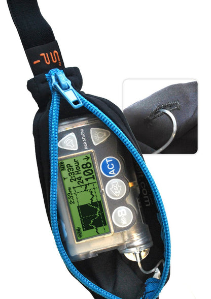 SPIbelt Kids Pocket Belt, Expandable Pocket, Adjustable Waist, No Bounce, No Logo Band, Black with Black Zipper