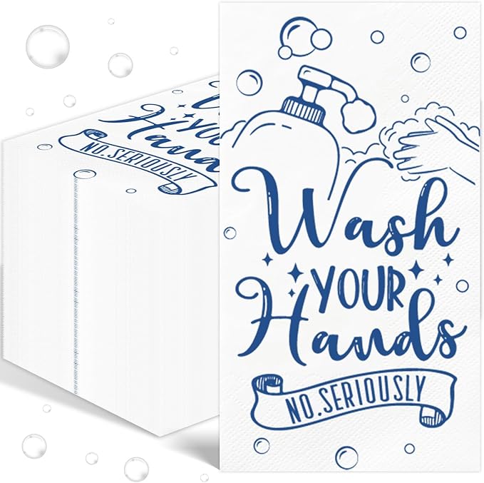 100 Pcs Disposable Hand Towels for Bathroom Paper Towels for Guests 3 Ply Wash