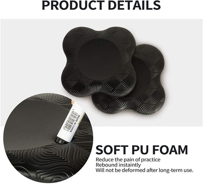 Zealtop Yoga Knee Pads Cushion Extra Thick for Knees Elbows Wrist Hands Head Foam Yoga pilates work out kneeling pad (black 2packs)