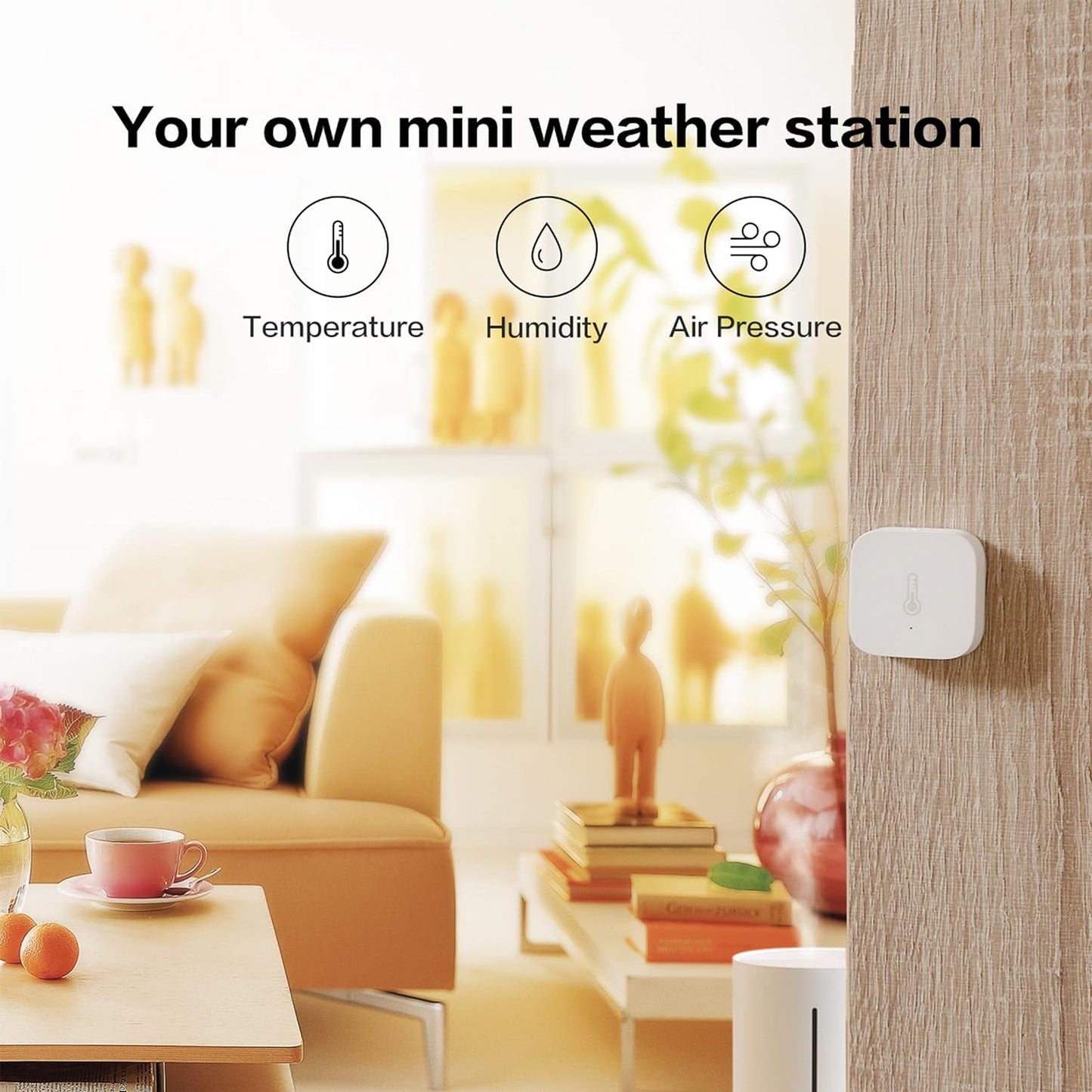 Aqara Temperature and Humidity Sensor, REQUIRES AQARA HUB, Zigbee, for Remote Monitoring and Home Automation, Wireless Thermometer Hygrometer, Compatible with Apple HomeKit, Alexa, Works with IFTTT