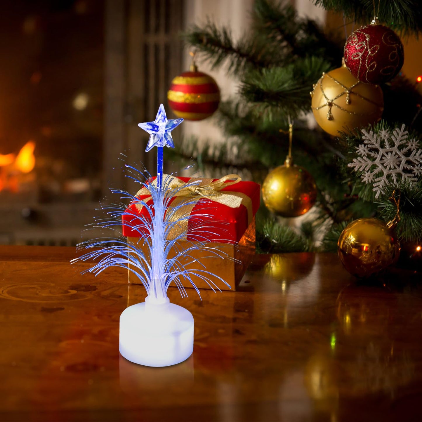 Christmas Tree USB Power Color Changing Fiber Optic Christmas Tree for Christmas Party Tabletop