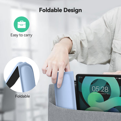 TECKNET Ergonomic Keyboard Wrist Rest and Mouse Pad, Foldable Memory Foam Wrist Rest for Computer Keyboard, Durable Mousepad for Computer Laptop Mac, Lightweight for Easy Typing and Pain Relief, Blue