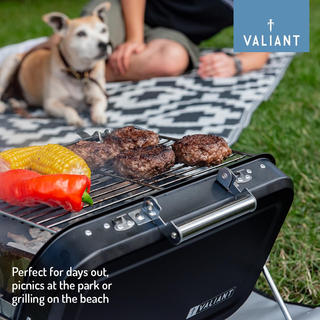 Valiant Portable Folding Picnic and Camping BBQ - Black