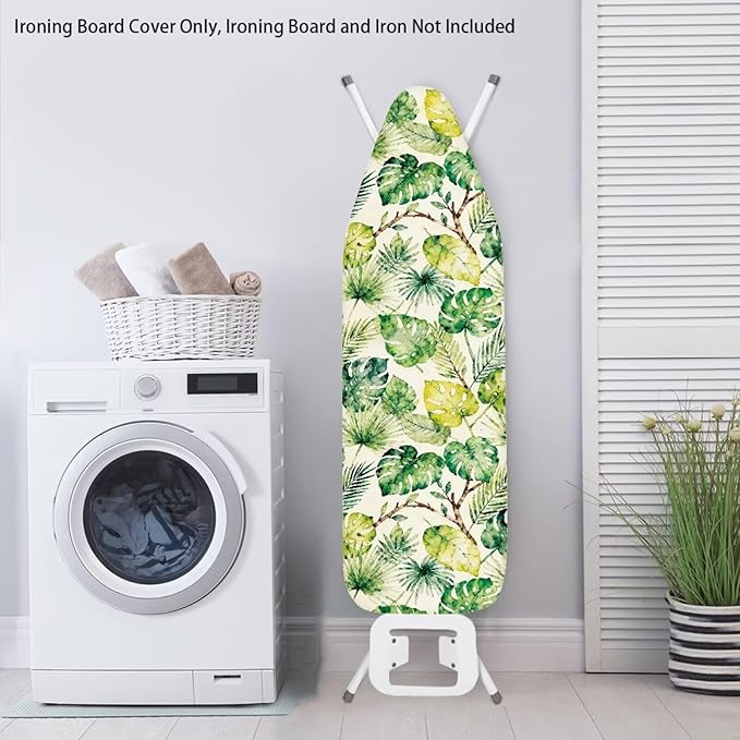 Monstera Print Ironing Board Cover Protector Dirt-Resistant Iron Board Cover