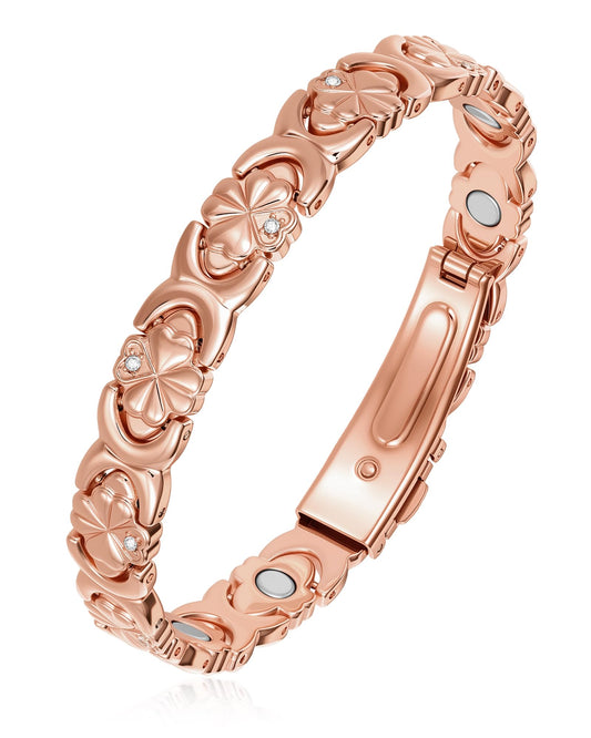 vapeples Copper Bracelets for Women, 3800 Gauss, 99% Pure Copper Magnetic Bracelet, Adjustable Sizing, Women's Bracelets with 3D Design, Gift Box Packaging