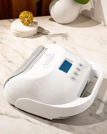 Gelish 18G Unplugged LED Light - Portable, Rechargeable, 36W, White & Silver, Intelligent Power Assist, Motion Sensors, Timer, Magnetic Tray, Ergonomic Design Gel Lamp, Nail Lamp, Gel Nail Light
