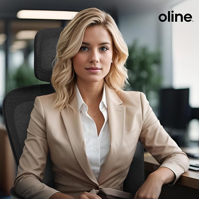 Oline ErgoAir Ergonomic Office Chair – Adjustable Lumbar Support, Flip-Up