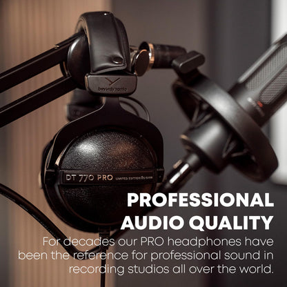 beyerdynamic DT 770 Pro Studio Headphones - Over-Ear, Closed-Back, Professional Design for Recording and Monitoring (80 Ohm, Grey)