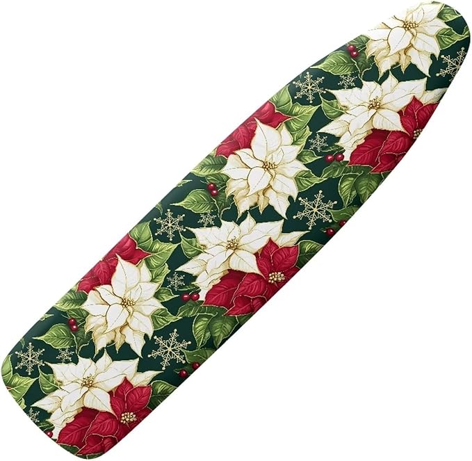 Christmas Floral 54 x 15 Ironing Board Cover Standard Full Size Elastic Edge
