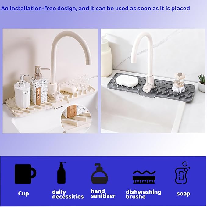 Silicone Faucet Splash-Proof pad, Universal Faucet Cover, Suitable