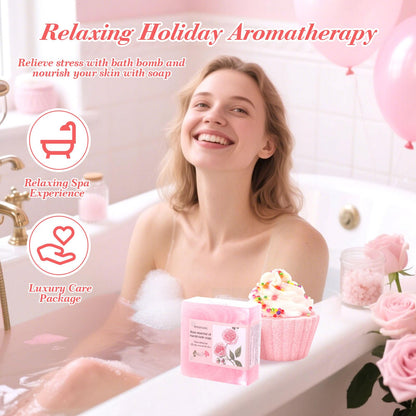 Birthday Gifts for Women Happy Birthday Gift Basket Unique Pink Birthday Gift Box for Women Relaxing Spa Self Care Gifts with Blanket for Mom Her Wife Grandma Girlfriend Coworker