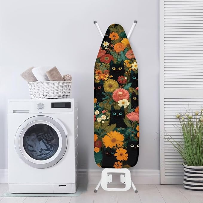 Black Cat Print Ironing Protector