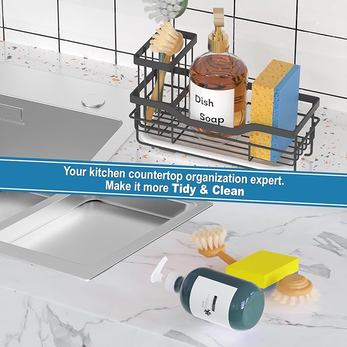 Sponge Holder for Kitchen Caddy Sink Organizer